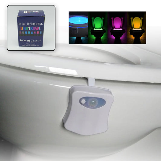 Toilet Light, LED Toilet Bowl Light Toilet Cover Lamp Sturdy and Durable, Toilet Night Light 8 Colors In One Device Battery Operated, Bathroom Equipment for Bathroom for Home (1 Pc / Battery Not Included)