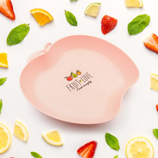 Apple Shape Plate Dish Snacks / Nuts / Desserts Plates for Kids, BPA Free, Children’s Food Plate, Kids Bowl, Serving Platters Food Tray Decorative Serving Trays for Candy Fruits Dessert Fruit Plate, Baby Cartoon Pie Bowl Plate, Tableware (1 Pc)