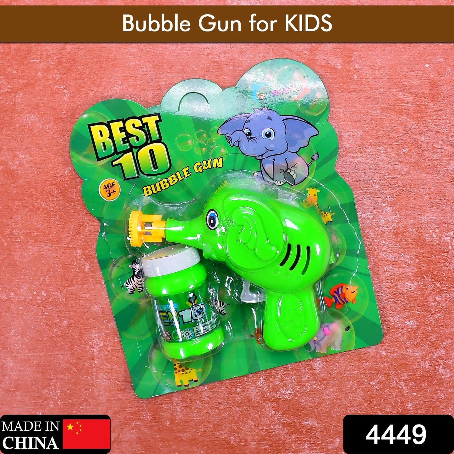 4449 Bubble Gun Elephant Hand Pressing Bubble Gun Toy for Kids Bubble Liquid Bottle with Fun Loading 