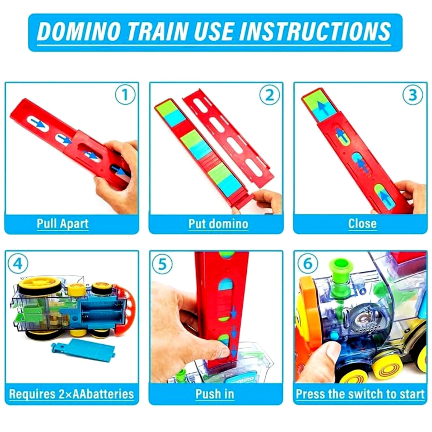 Play Game Transparent Funny Train Engine with Blocks Set 60 Blocks Toy with Music and Lights Automatic Blocks Toy Train Set for Kids ( Batteries not included)