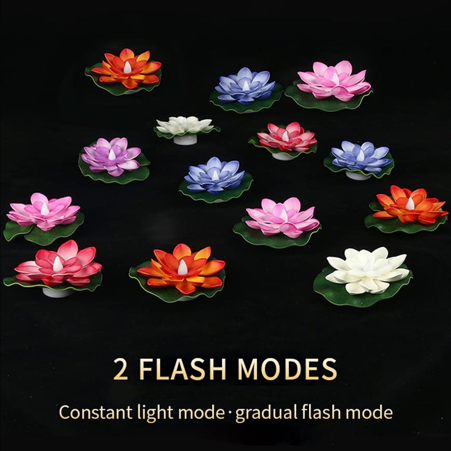 Water Floating Smokeless Candles & Lotus Flowers Sensor Led TeaLight for Outdoor and Indoor Decoration - Pack of 6 Candle (Pack of 6)