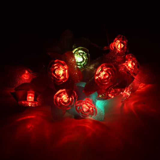 4Mtr Flower Design Home Decoration Electrical Series Light Home Decoration Diwali & Wedding LED Christmas String Light Indoor and Outdoor Light ,Festival Decoration Led String Light, Multi-Color Light (16L 4Mtr)