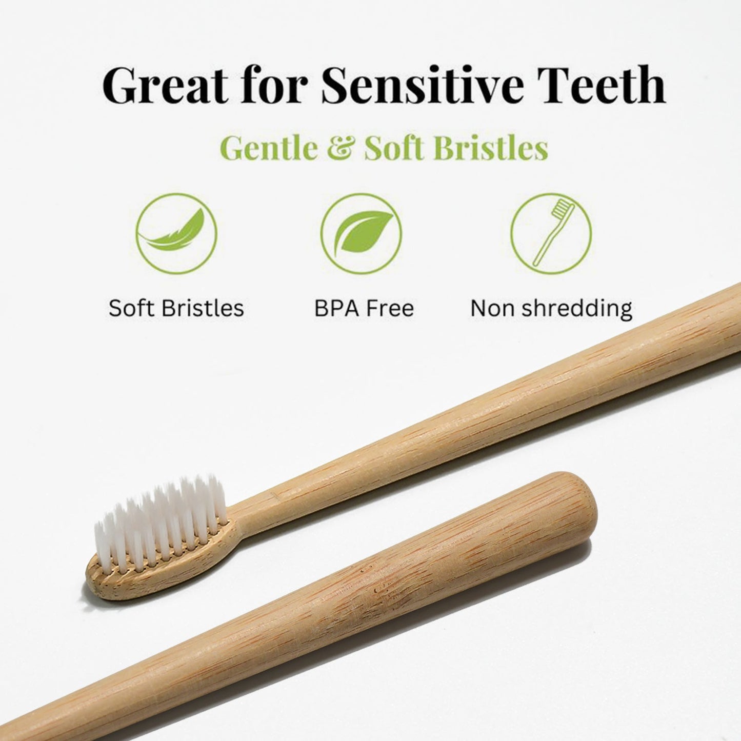 Bamboo Wooden Toothbrush Soft Toothbrush Wooden Child Bamboo Toothbrush Biodegradable Manual Toothbrush for Adult, Kids (15 pcs set / With Round Box)