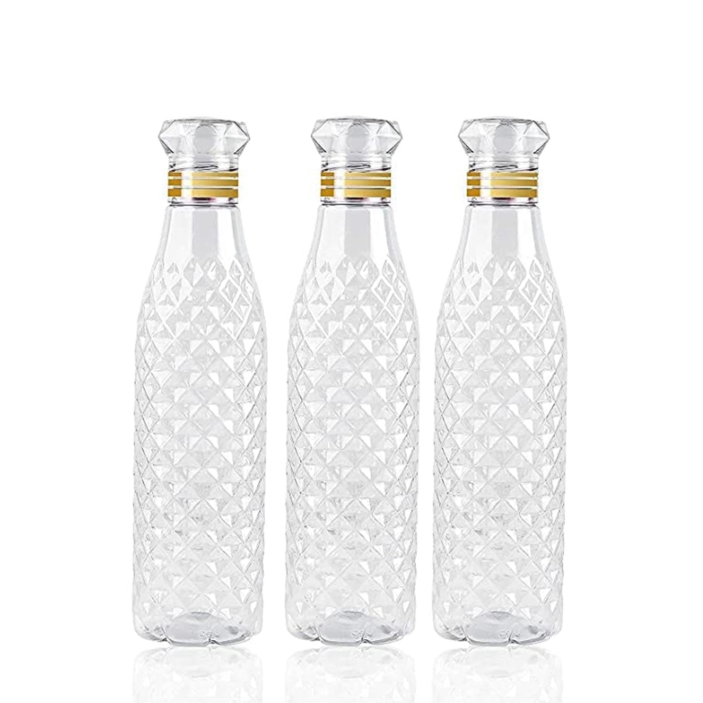 7116 Water Bottle With Diamond Cut Used By Kids, Children's  ( 3 pcs ) 