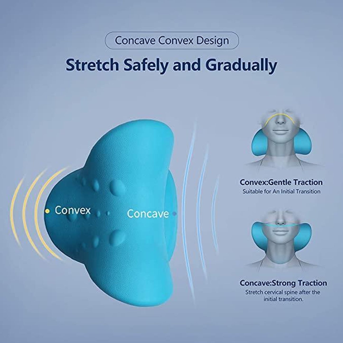 Neck Relaxer | Cervical Pillow for Neck & Shoulder Pain | Chiropractic Acupressure Manual Massage | Medical Grade Material | Recommended by Orthopaedics