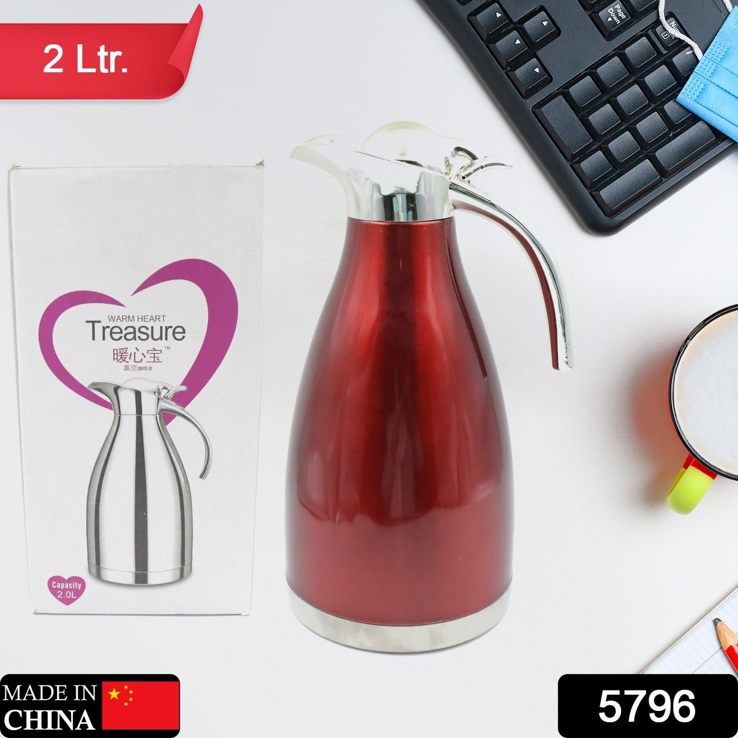 Vacuum Insulated Kettle Jug (Stainless Steel): 1.5L, 2L, 2.5L Sizes