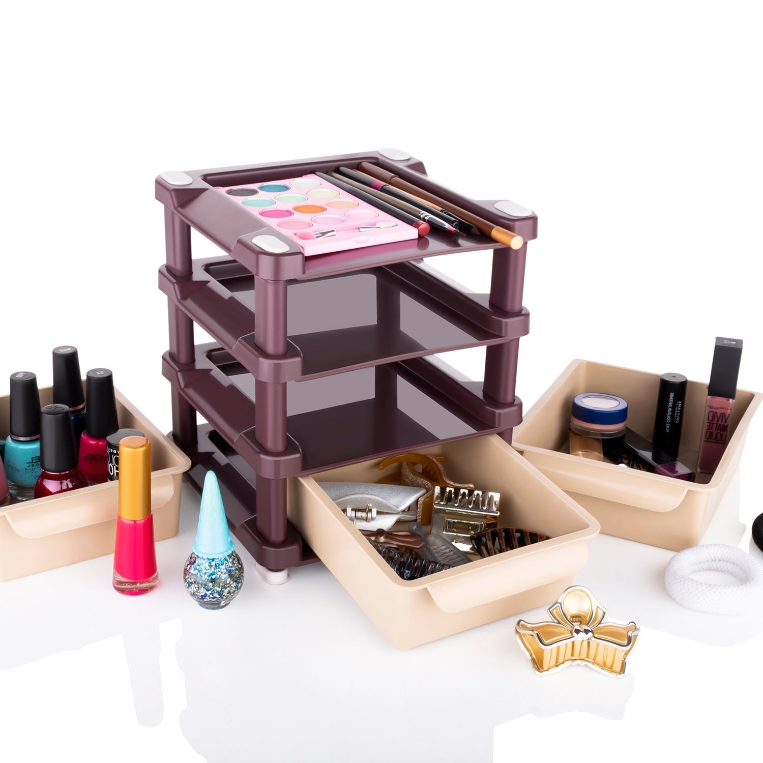 4767 Mini 3 Layer Drawer Used for storing makeup equipment’s and kits used by women’s and ladies. 