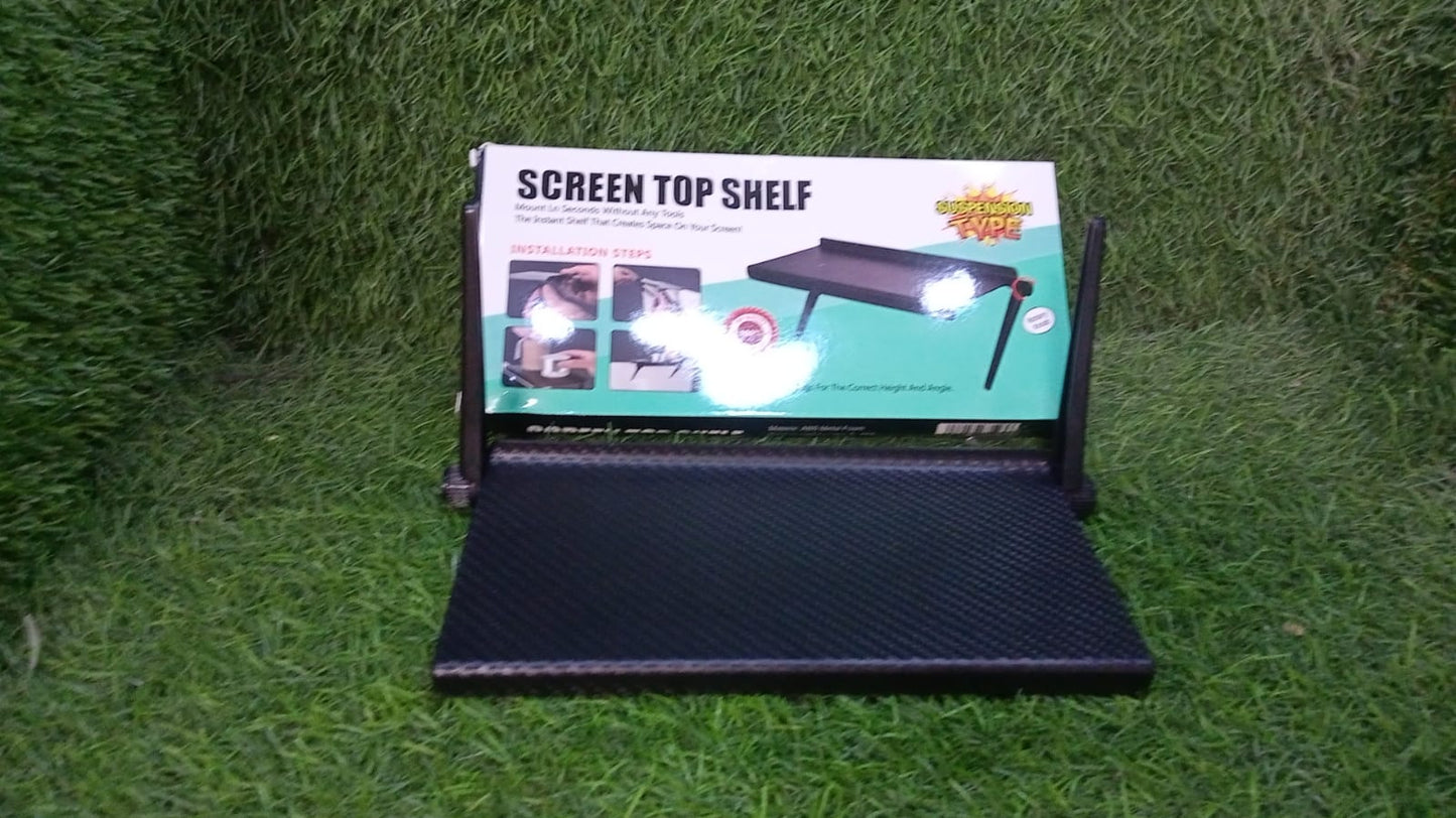 TV Top Shelf Screen Shelf Adjustable Monitor Shelf Media Shelf TV Shelf for Cable Box Game Storage TV Stand Above TV Shelf Mount Audio Video Shelving for Cellphone Stand