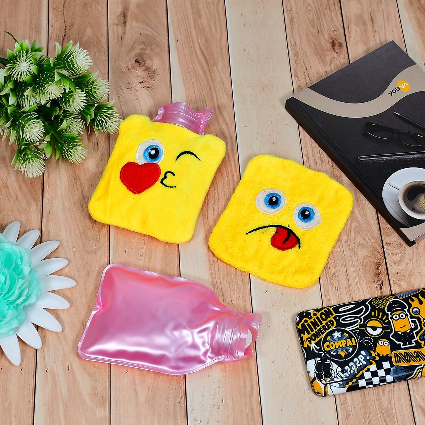 Fun Emoji Relief (1 Pc): Mini Hot Water Bag for Aches & Pains