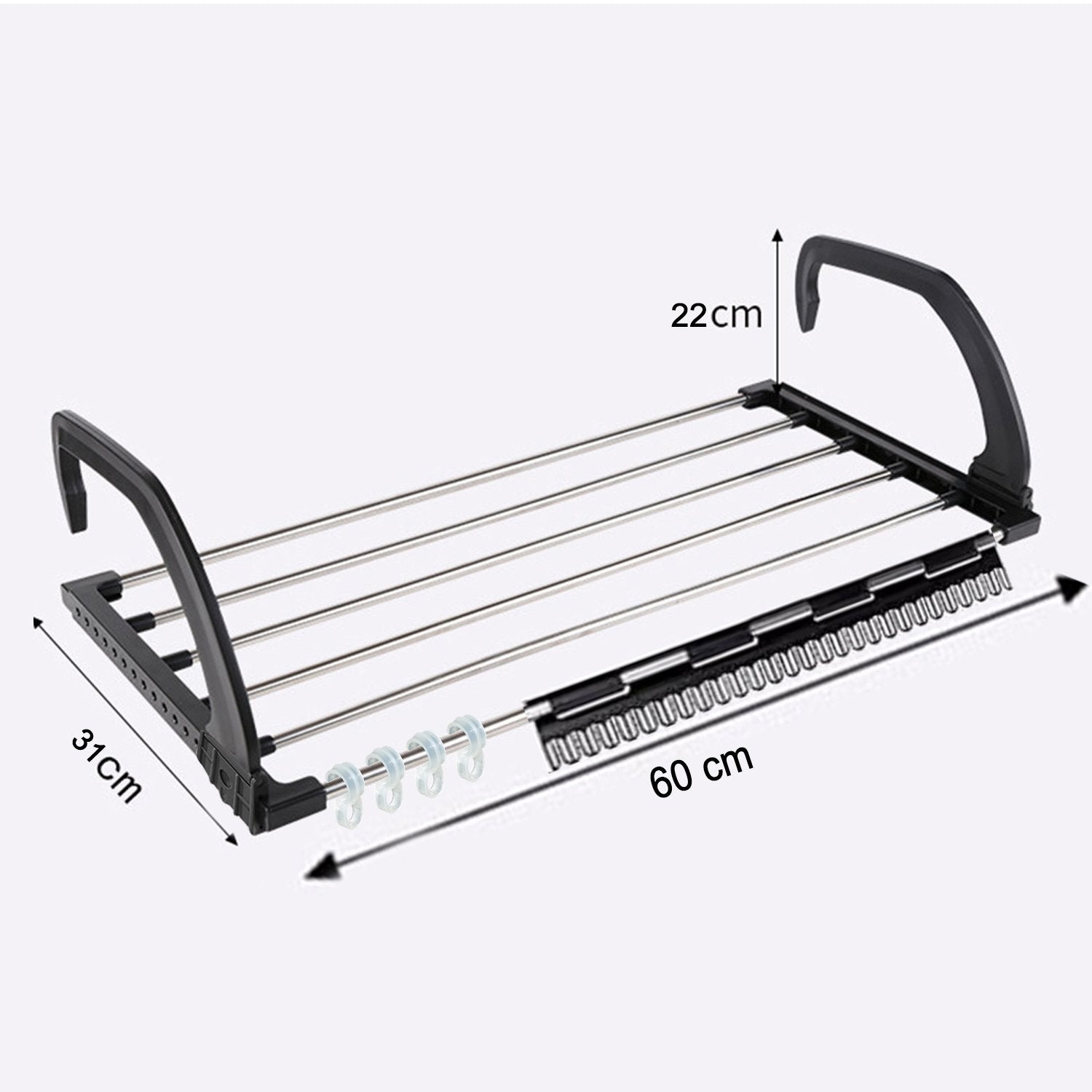 4649 Adjustable Folding Clothes Drying Racks Hanger Shelf 