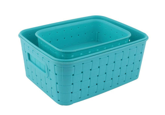 062 Smart Baskets for Storage(Set of 3) Sky Blue 