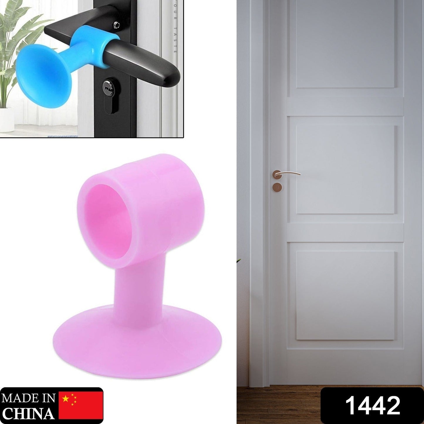 Door Stopper Mini Anti-Collision Silicone Door Handle Crash Pad