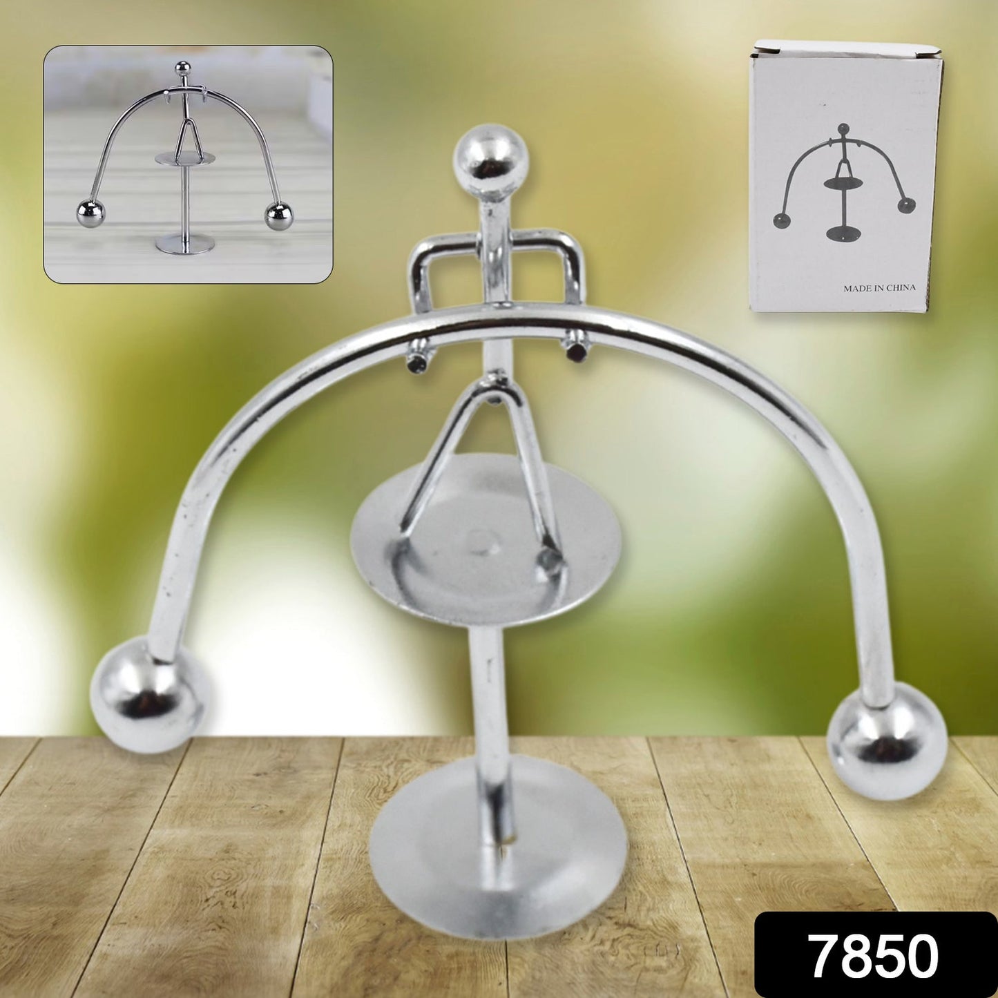 Mini Steel Balance Toy (1 Pc): Desk Decor, Perpetual Motion, Physics Toy