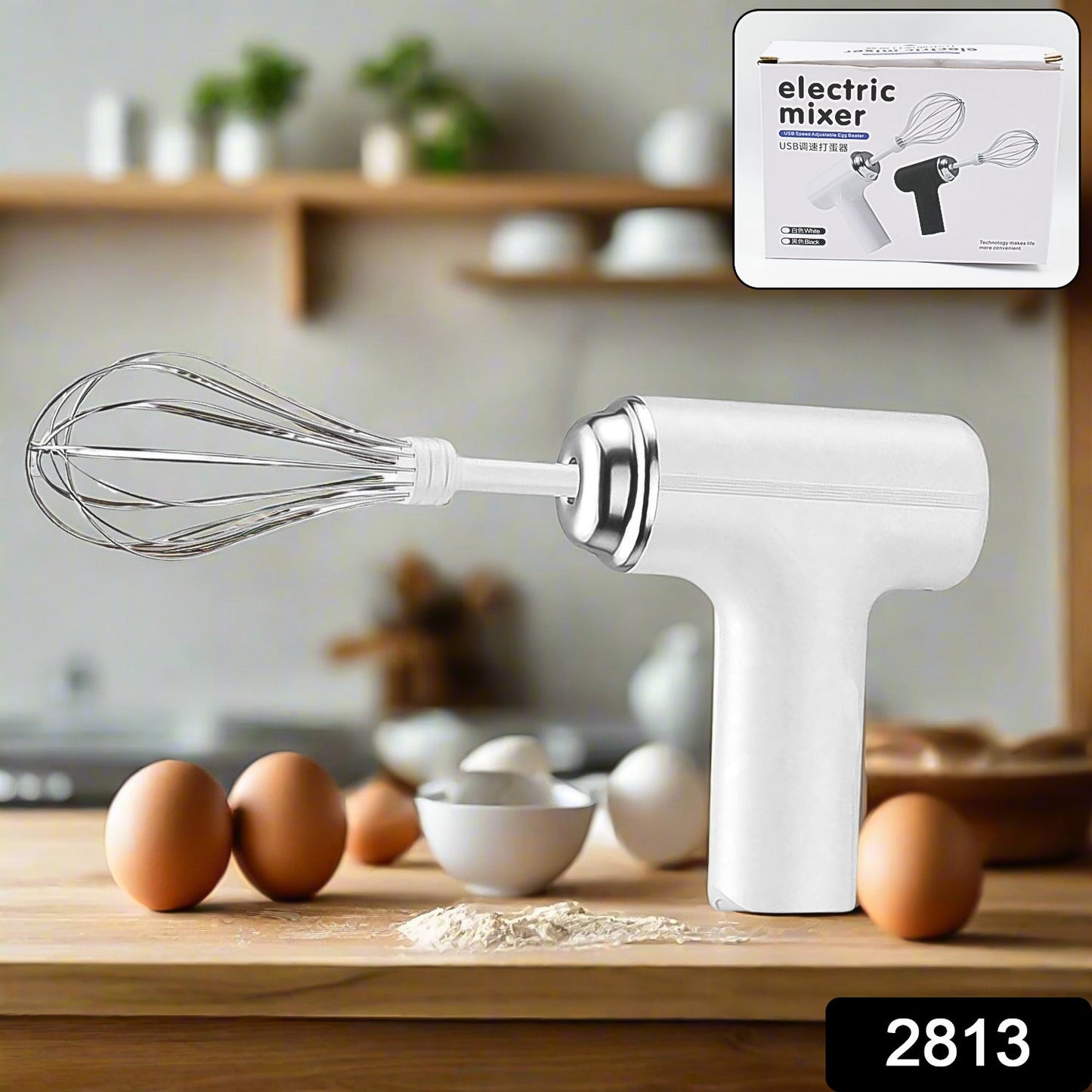 Wireless Hand Mixer, Charging Handheld  2pc portable Whisk Mini High Power Beater Baking Hand Held Mixer, Portable Kitchen Blender.